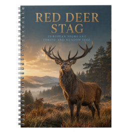 Röd hjort Highland äng DJUR Anteckningsbok