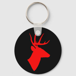 Röd hjort Keychain Nyckelring