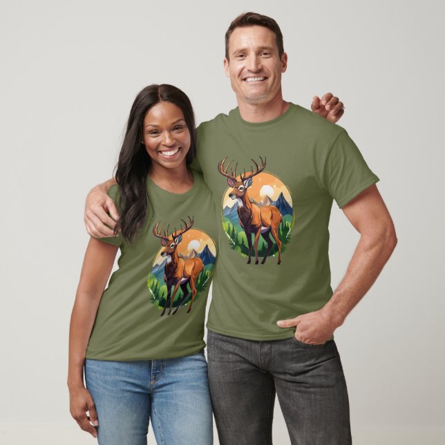 Röd hjort t shirt (Unisex)