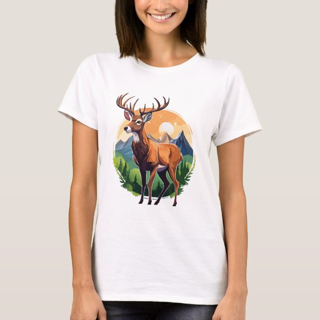 Röd hjort t shirt (Framsida)