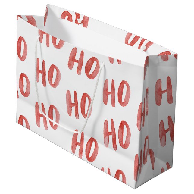 Röd Ho Ho Ho jul (Framsidan Vinklad)