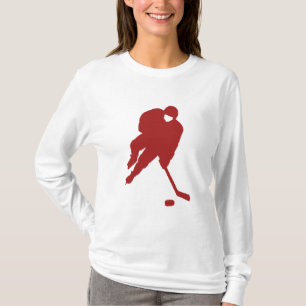RÖD HOCKEYSPELARE T SHIRT