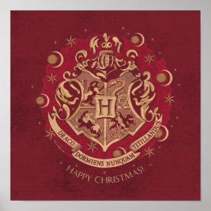 Röd HOGWARTS™-krans för högtiden Poster