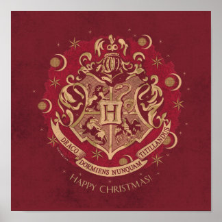 Röd HOGWARTS™-krans för högtiden Poster