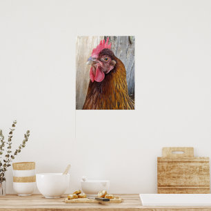 Röd höna Foto Poster