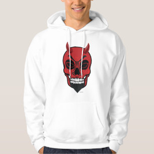 Röd Hoodie för djävulenskalleskelett