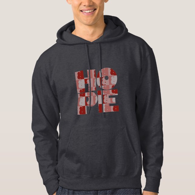 Röd Hoodie för HOPP (Framsida)