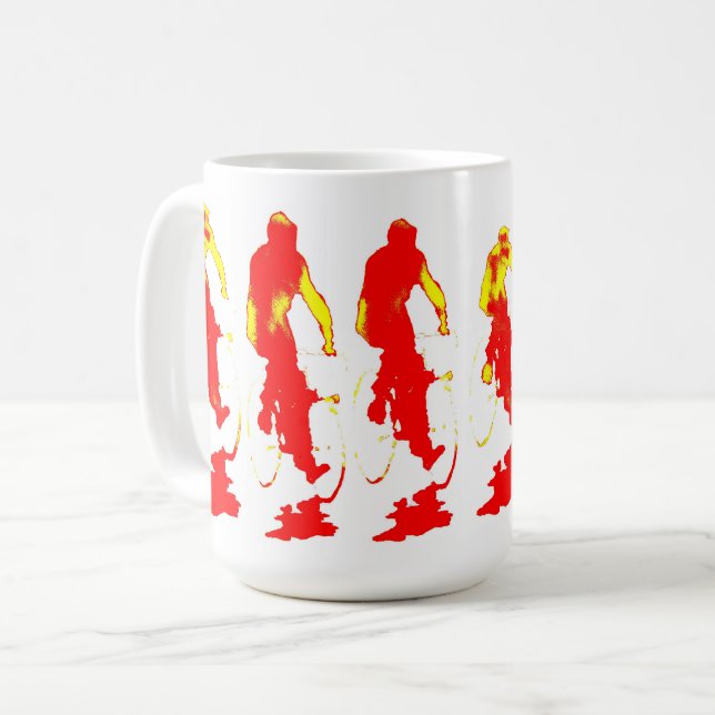 Röd Hoody cykelmugg Resemugg (Framsida vänster)