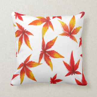 Röd höst löv kudde