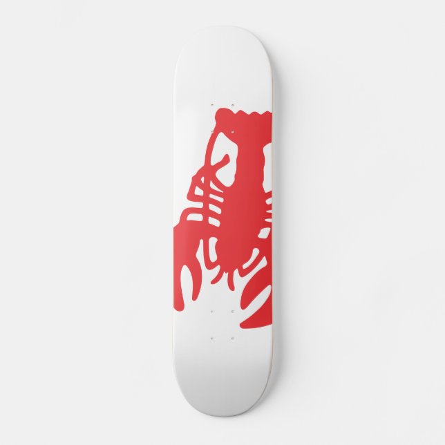 Röd hummer skateboard bräda 20,5 cm (Framsida)
