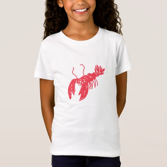 Röd hummer tee shirt (Framsida)