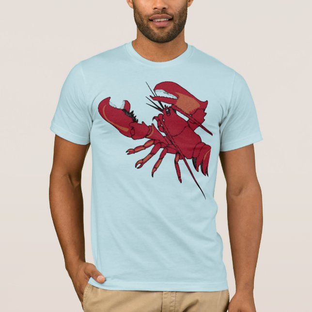 Röd hummer tee shirt (Framsida)