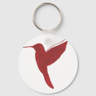 Röd Hummingbird Nyckelring