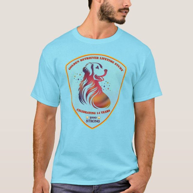Röd Hund Blå T Shirt (Framsida)
