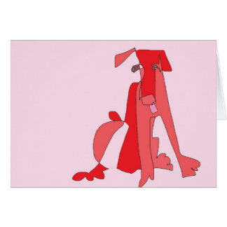 Röd hund hälsningskort