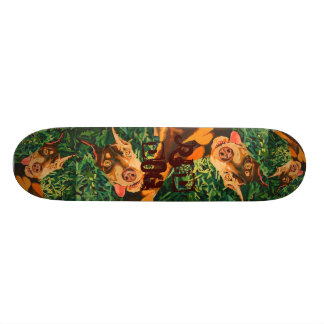 Röd hundSkateboard Skateboard Bräda 19,5 Cm