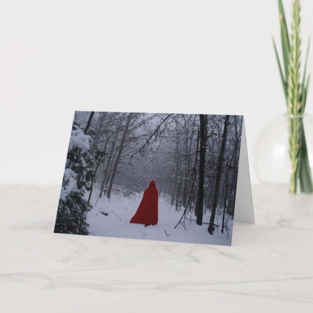 Röd huva helgkort (Framsida)