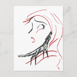 Röd Huva och Varg Vykort