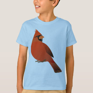 Röd huvudsaklig Male fågel Tee