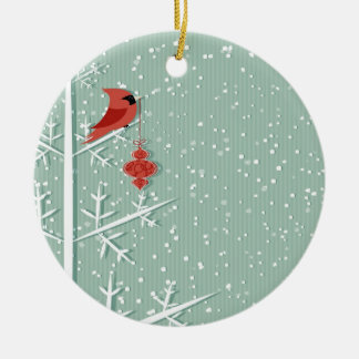 Röd huvudsaklig prydnad julgransprydnad keramik