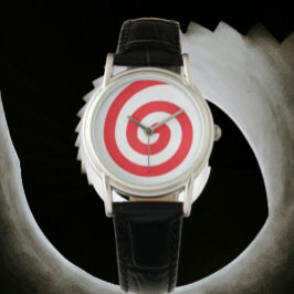 Röd Hypnotiserande Spiral Armbandsur