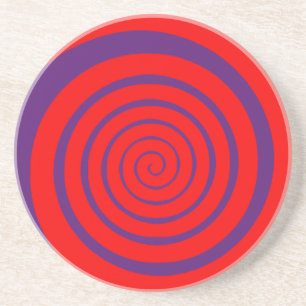 röd hypnotisk spiralbild underlägg