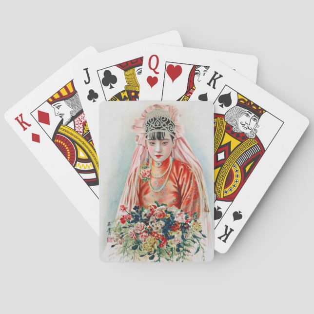 Röd i kinesiska Bröllop i Shanghai Casinokort (Baksidan)