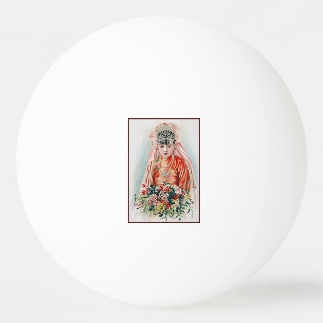 Röd i kinesiska Bröllop i Shanghai Pingisboll (Framsidan)