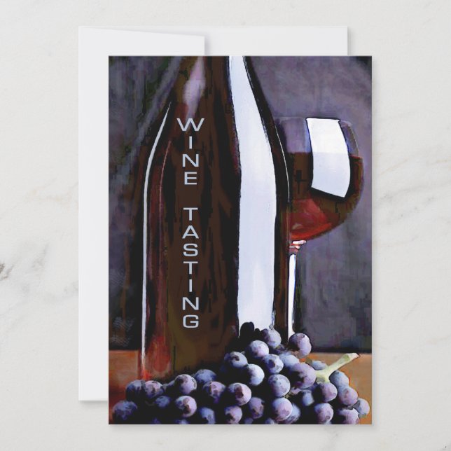 Röd i skuggornas Vin-provsmakning Inbjudningar (Framsida)