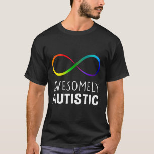 Röd i stället autism Awesomely Autistic Ofinity T Shirt