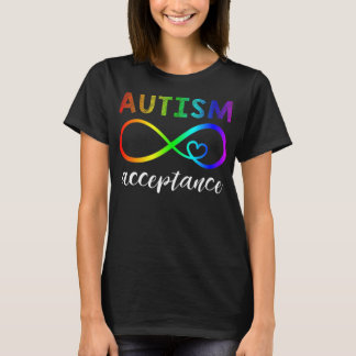 Röd i stället Autism Sjort Autism Godkännande T-Sh T Shirt