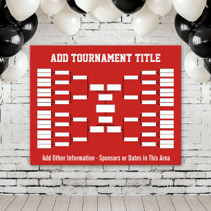 Röd idrottsturneringsfästen poster