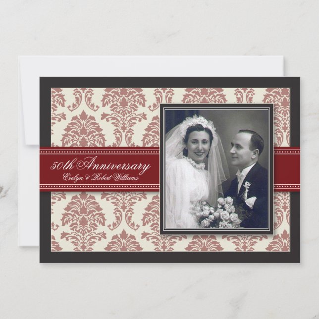 Röd inbjudan till BMS-fest på årsdagen (Framsida)