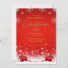 Röd inbjudan till Golden-julpartiet