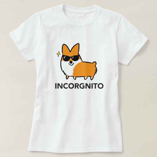 Röd Incorgnito skjorta | CorgiThings Tee Shirt (Design framsida)
