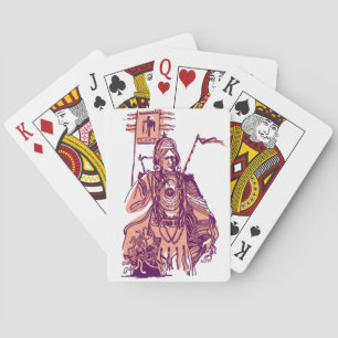 Röd indian casinokort