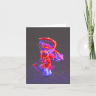 Röd indiandans - - notecards kort