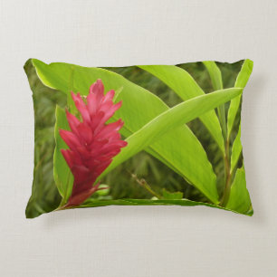 Röd ingefärsblomma (Alpinia) Tropisk Prydnadskudde