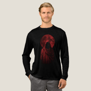 Röd inhöljd figur Mörk gotisk blodmånefantasi T Shirt