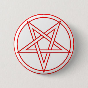 Röd inverterad Pentacle Knapp