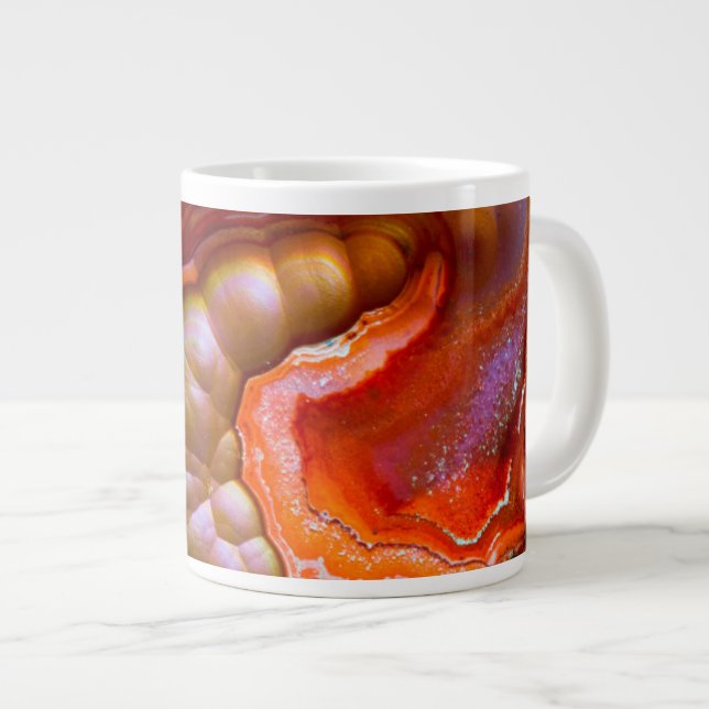 Röd iriserande eldupal jumbo mugg (Framsida höger)