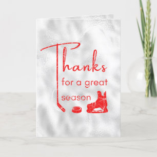 Röd is - Underbar hockeytränare tack vare kortet Helgkort