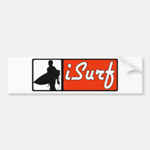 röd iSurf Bildekal