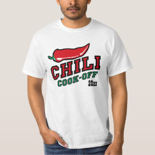 Röd JalapenoChilikock av konkurrens T Shirt