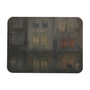 Röd James McNeill Whistler - Nocturne - som är Magnet