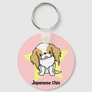 Röd japansk haka för Kawaii stjärna Nyckelring
