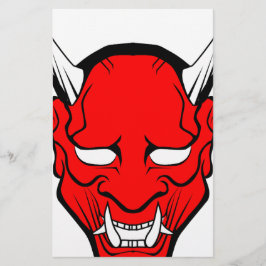 Röd japansk Hannya-mask