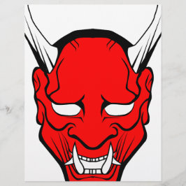 Röd japansk Hannya-mask