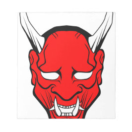Röd japansk Hannya-mask Anteckningsblock