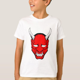 Röd japansk Hannya-mask Tee Shirt